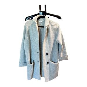 Madewell Gray Women's 100% Merino Wool Cardigan Sweater Coat